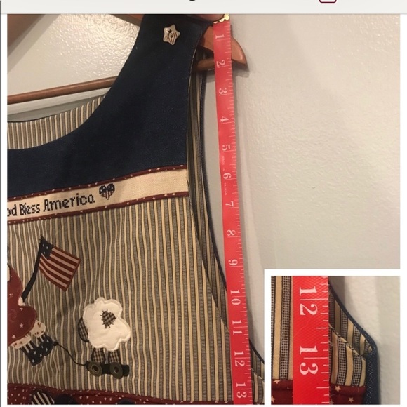 Americana Appliqué Handmade Jean Jumper Dress - Picture 8 of 8